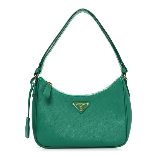 Saffiano Lux Mini Re-Edition Shoulder Bag Mango