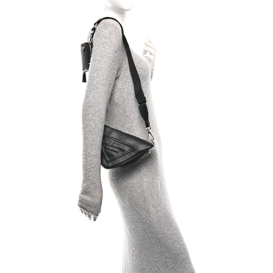 Grace Lux Triangle Shoulder Bag Black
