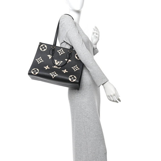 Empreinte Monogram Giant Onthego MM Black Beige