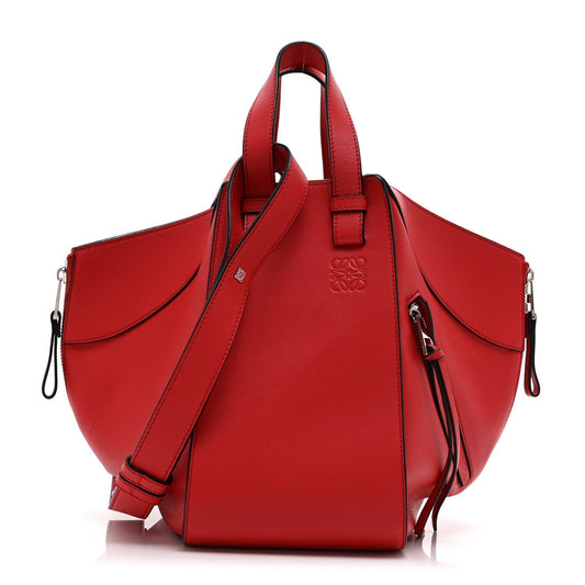 Calfskin Small Hammock Shoulder Bag Scarlet Red