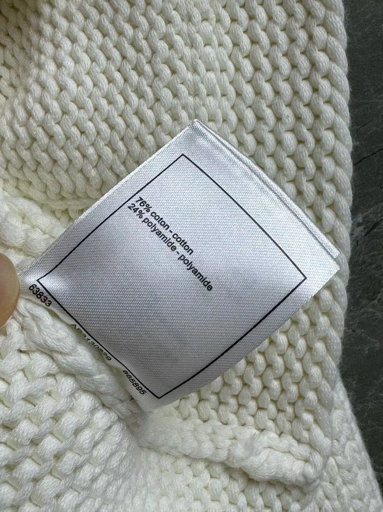 CC 25 White Cardigan Jacket Cotton