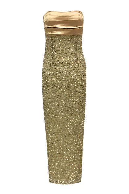 Lainey Pearls Beaded Maxi Dress