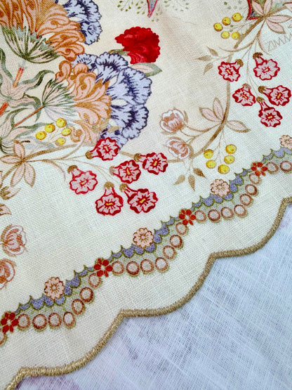Zimmermann Daylight Mini Dress Wallpaper Floral Blush Linen Fabric 342342