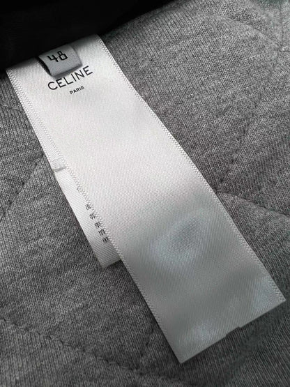 Celine Jackets C Logo Black White Mix Grey Cotton