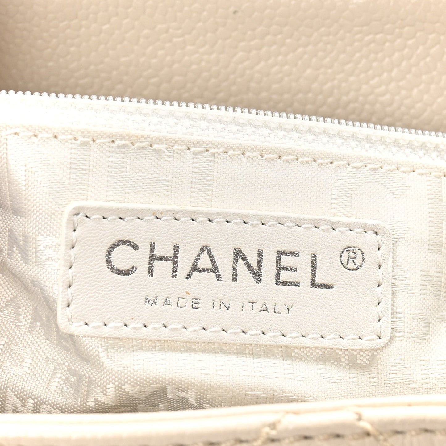Caviar Quilted Mademoiselle Flap Bag Light Beige