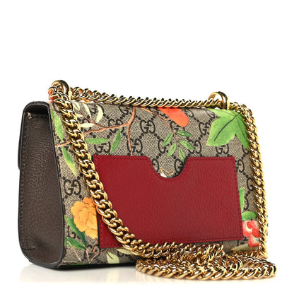 GG Supreme Monogram Tian Small Padlock Shoulder Bag Beige Multicolor New Acero