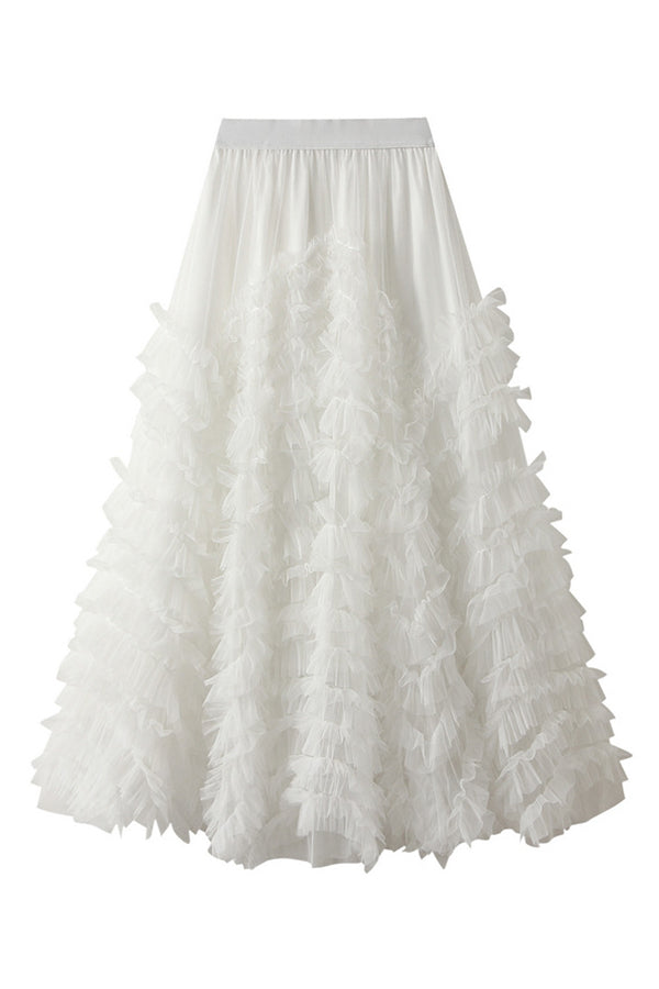 Preciosa falda pastel que adelgaza la cadera y cubre las caderas.