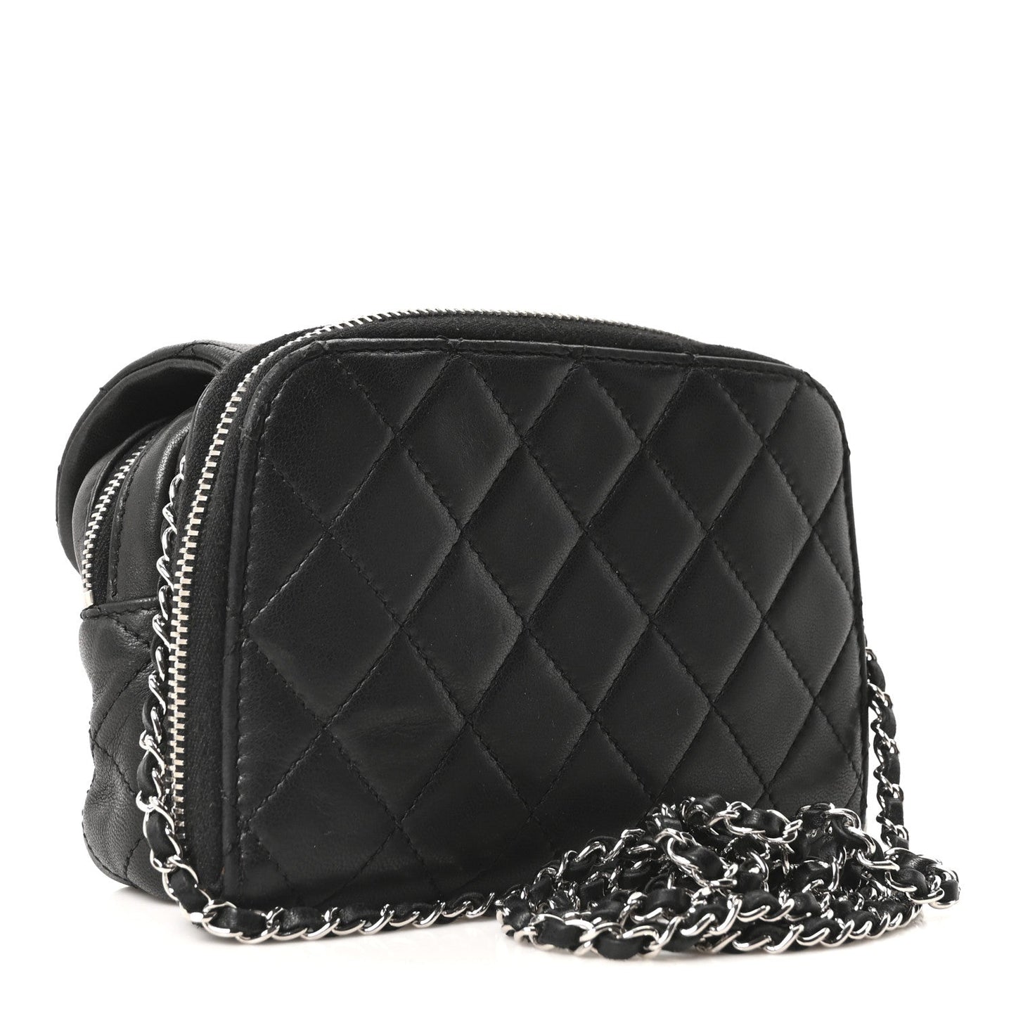 Lambskin Stitched New Mini Flap Black