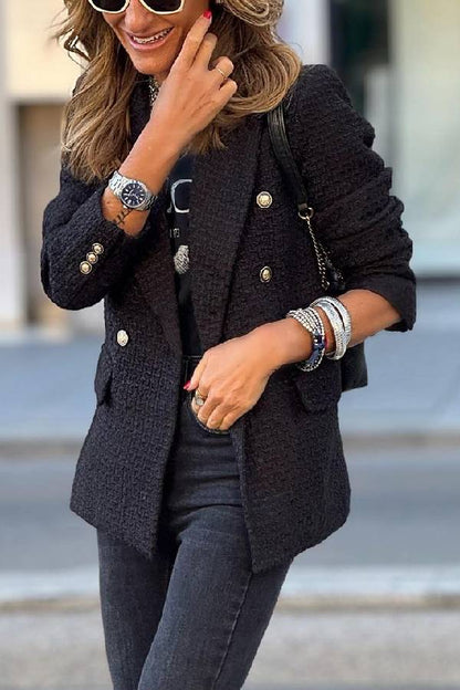 Chaqueta extragrande con puntadas en contraste