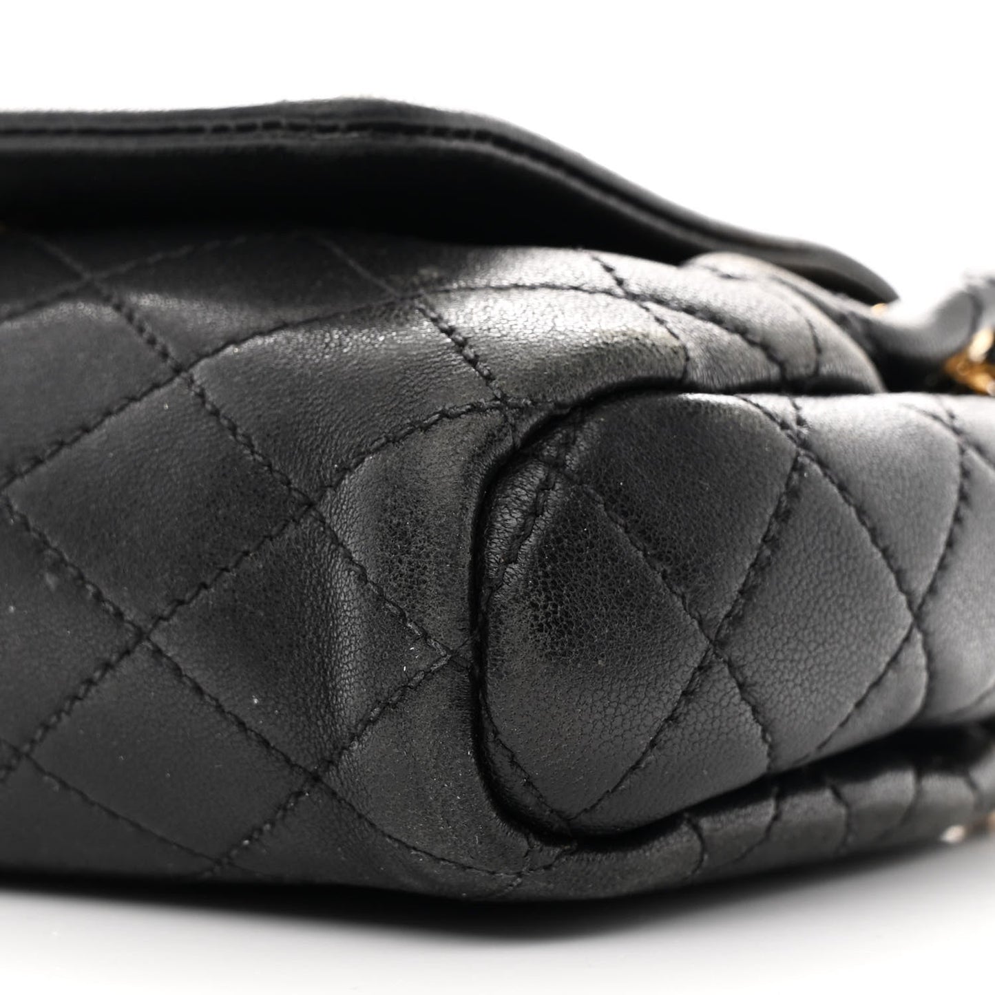 Lambskin Quilted Monogram Mini Nolita Black