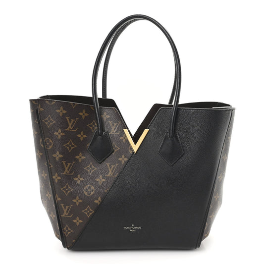 Calfskin Monogram Kimono Tote Black