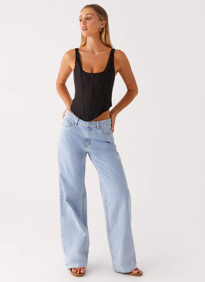 Narelle Corset Top - Black