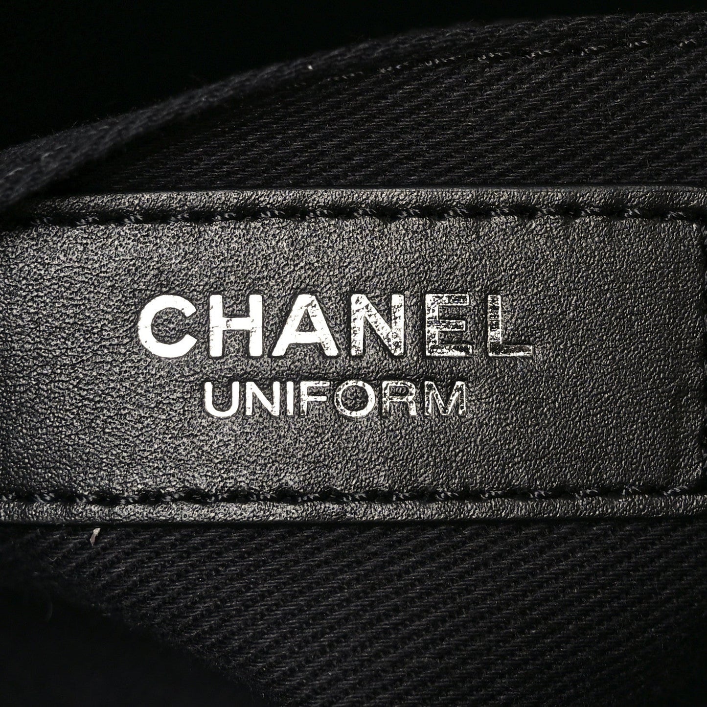 Calfskin Quilted CC Uniform Flap Belt Bag Black