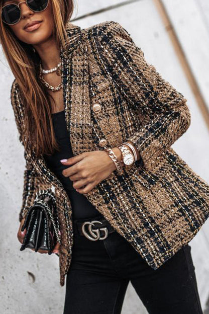 Blazer cruzado a cuadros Good Catch