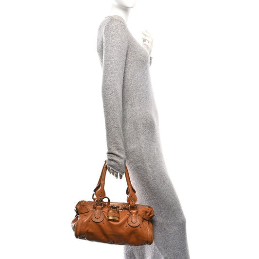 Calfskin Medium Paddington Satchel Tan