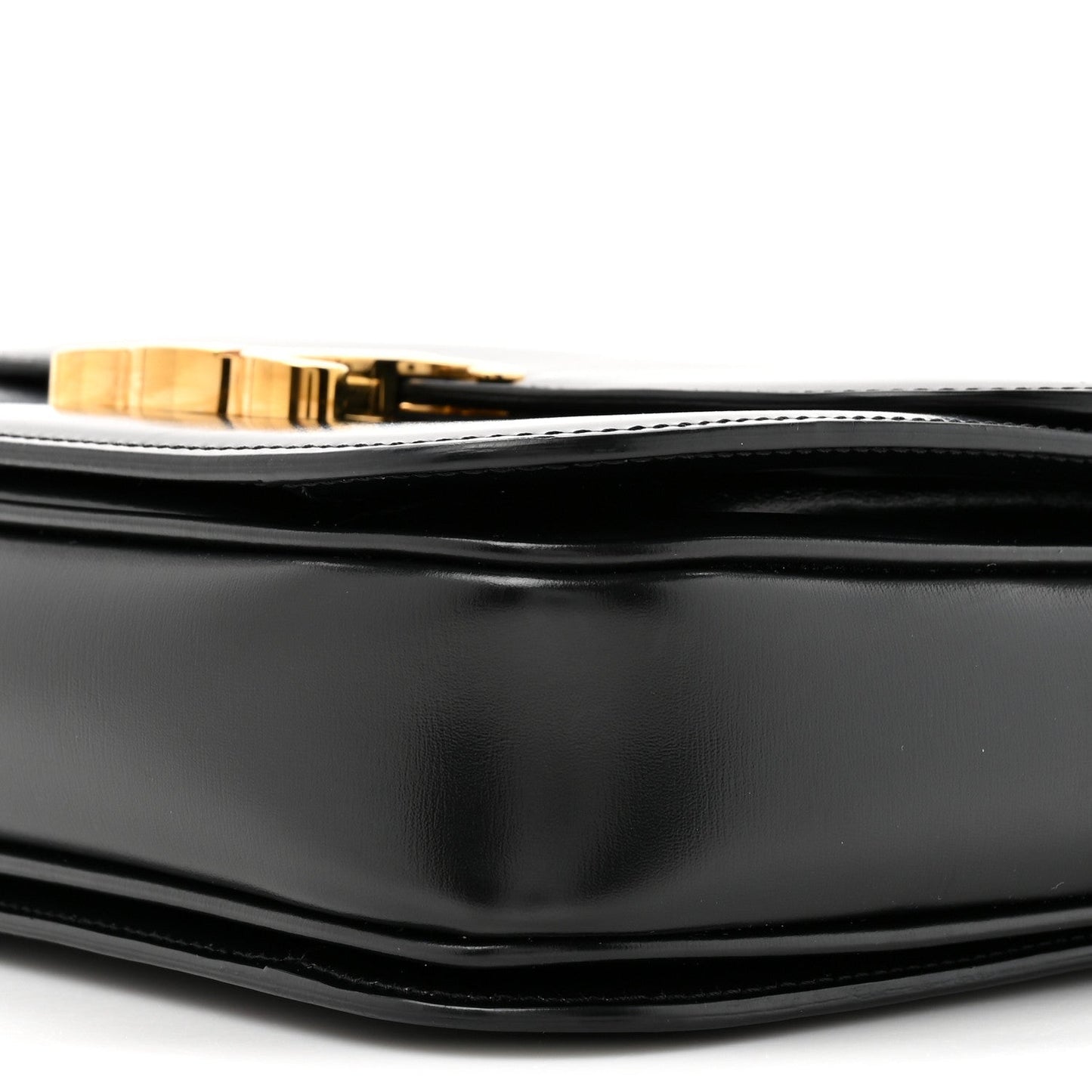 Shiny Calfskin Medium Triomphe Black
