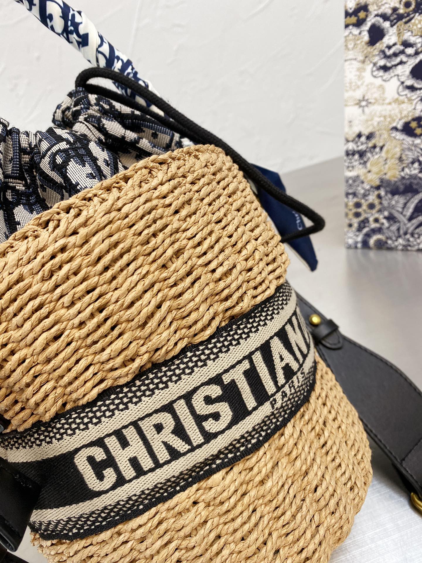 Dior Straw Bag Bucket