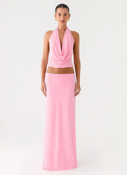 Ashi Cowl Top - Pink