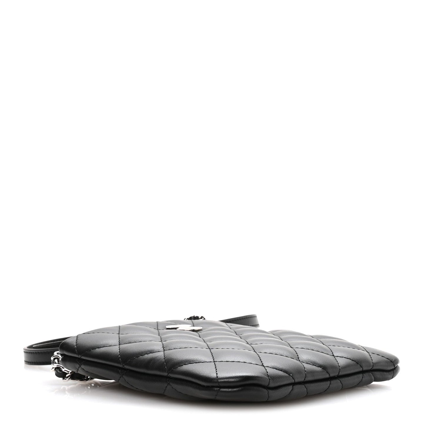 Lambskin Quilted Uniform Crossbody Bag Black
