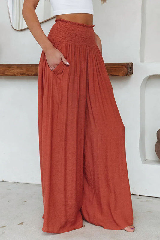 Pantalones anchos con bolsillos fruncidos Travel Halfway