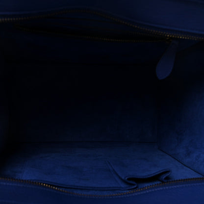 Drummed Calfskin Mini Luggage Indigo
