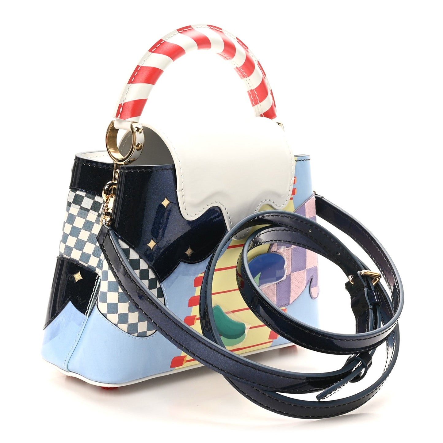 LV X ZIPING WANG Calfskin Patchwork Mini Artycapucines Multicolor
