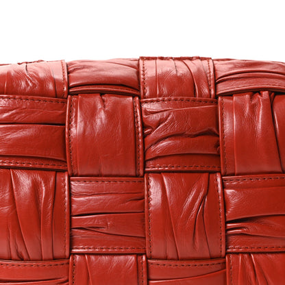 Calfskin Intreccio Plisse Camera Bag Syrup