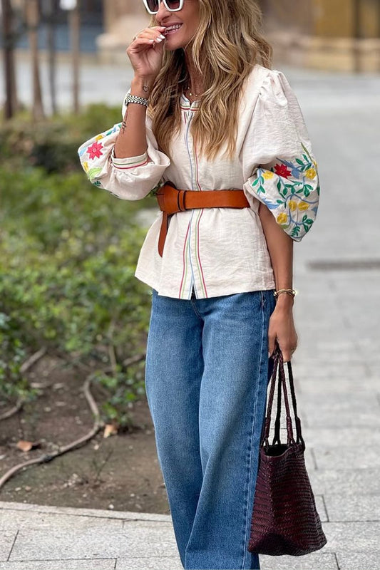 Chaqueta bohemia bordada