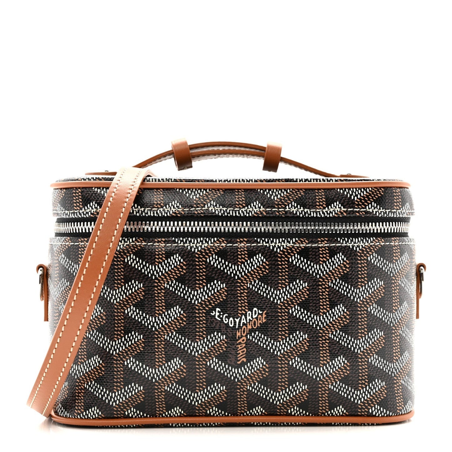 Goyardine Muse Mini Vanity Case Black Gold