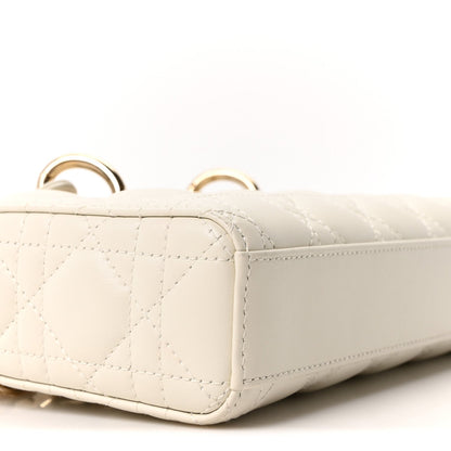 Lambskin Cannage Small Lady D-Joy Latte