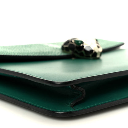 Galuchat Calfskin Serpenti Forever Crossbody Bag Green