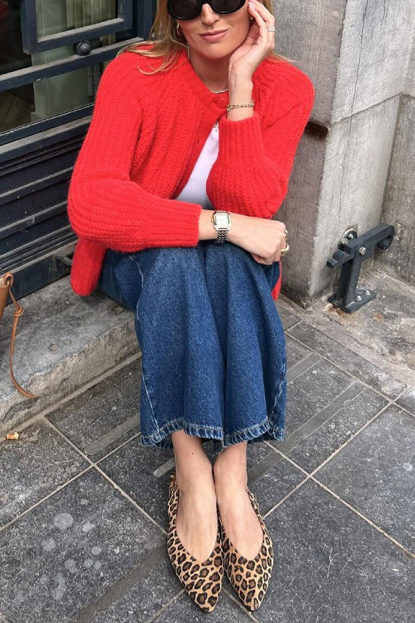 Chaqueta de punto de manga larga tipo cárdigan de color liso 