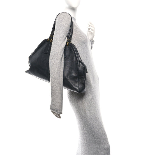Calfskin Large Re(Belle) Top Handle Bag Black