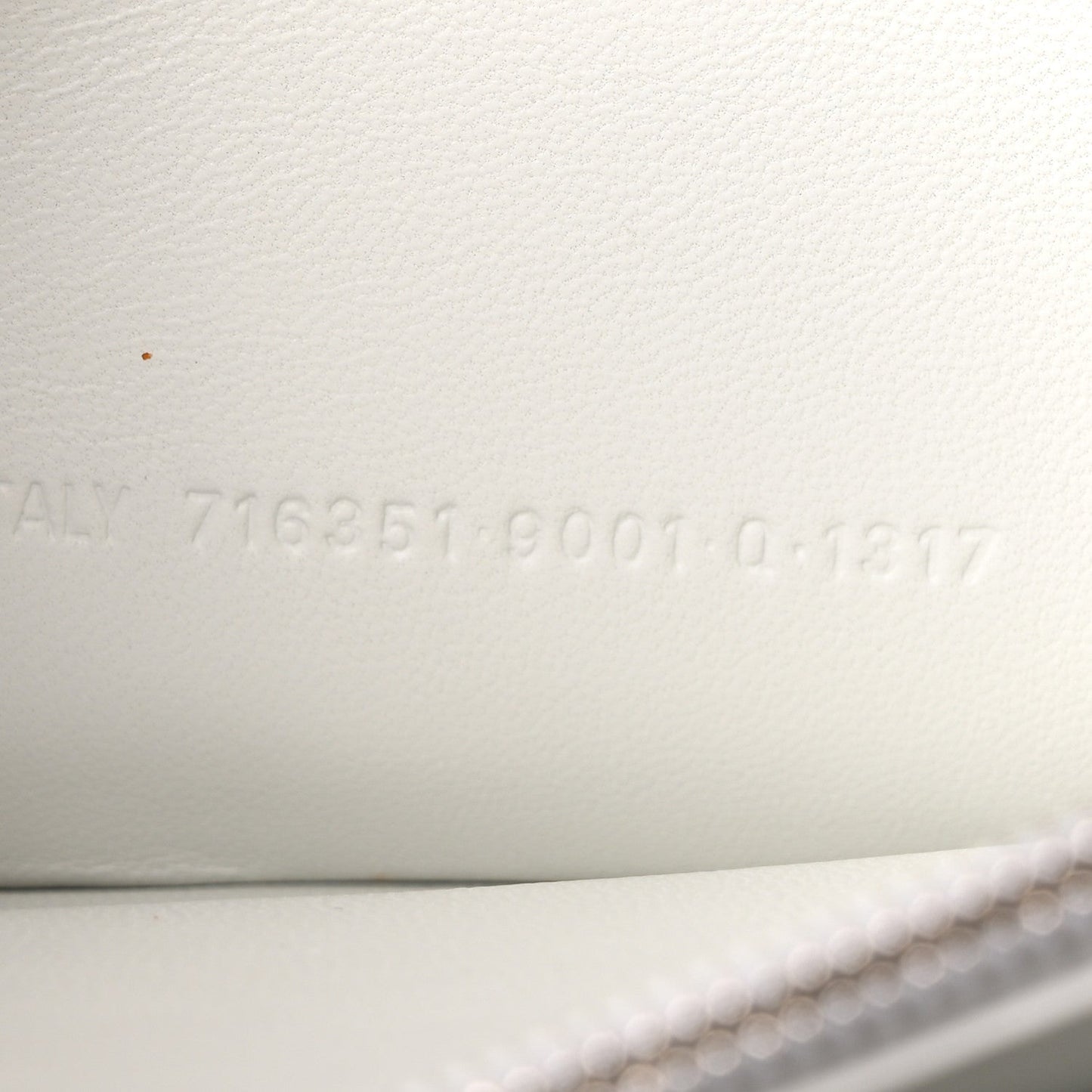 Crushed Calfskin Quilted Small Crush Chain Bag Optic White