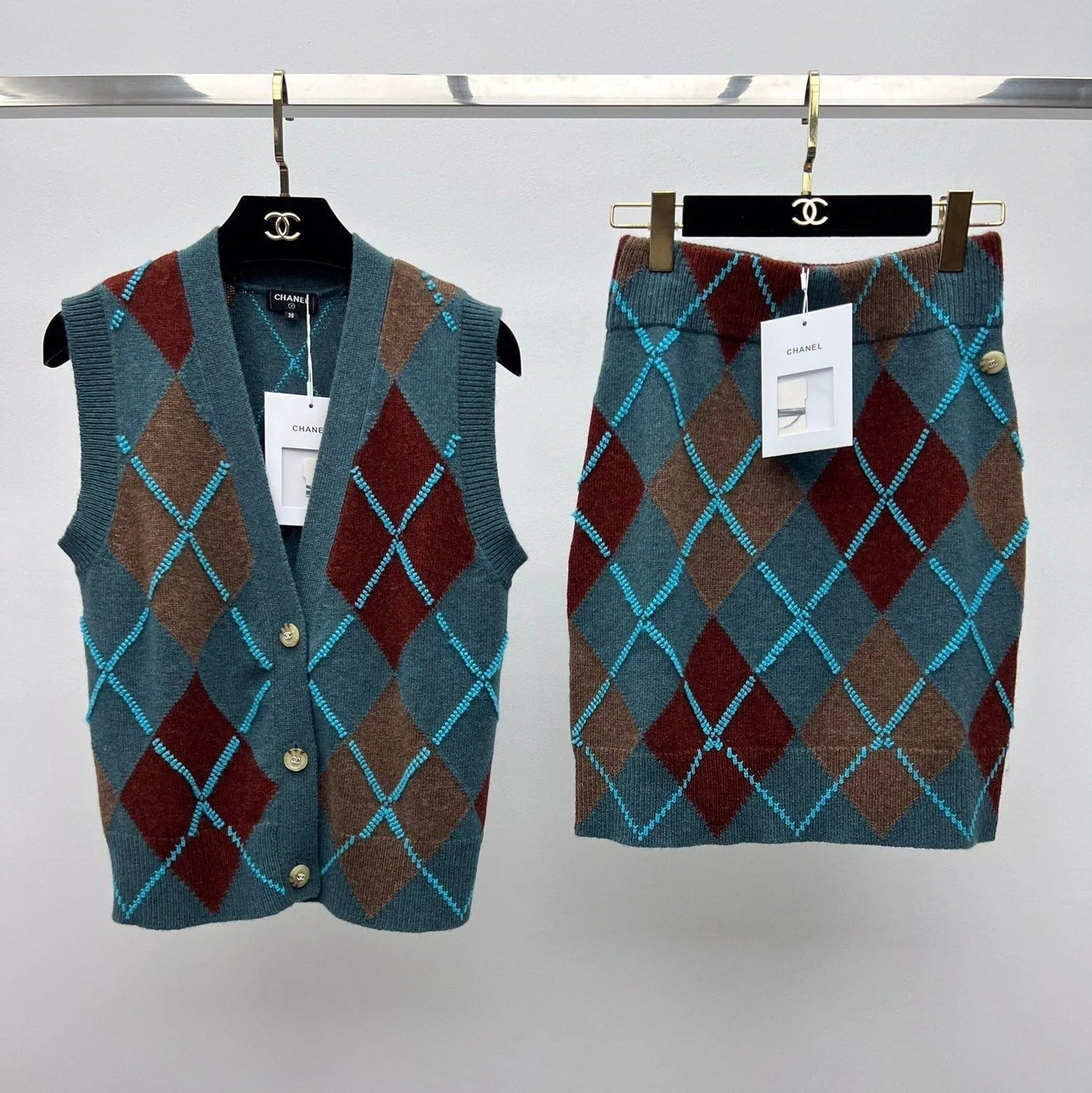 CHANEL 25S SET KNIT VEST STYLE 255