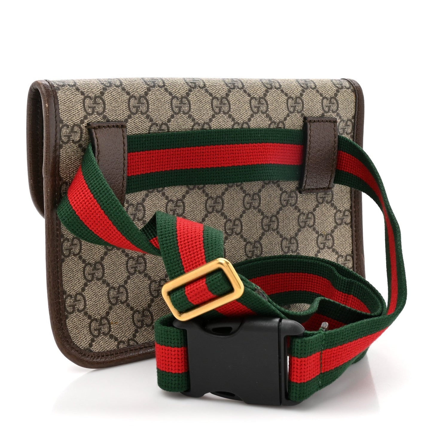 GG Supreme Monogram Neo Vintage Web Belt Bag Brown