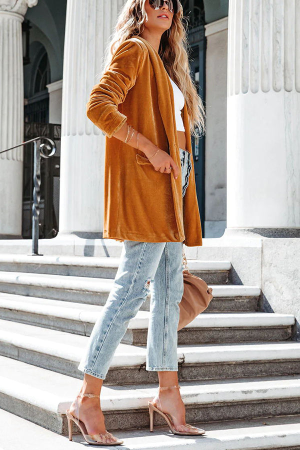 Blazer de terciopelo con bolsillos It's Just A Crush
