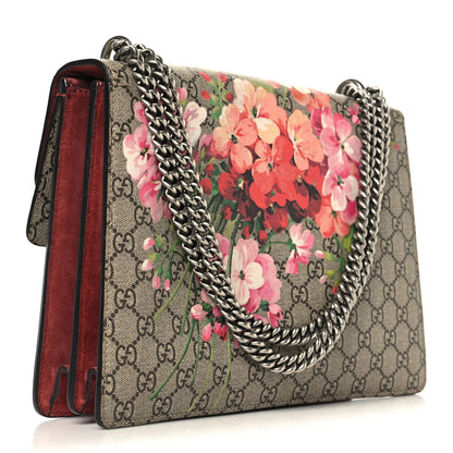 GG Supreme Monogram Blooms Medium Dionysus Shoulder Bag Beige Multicolor Dry Rose