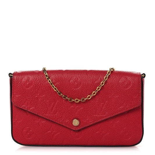Empreinte Pochette Felicie Chain Wallet Scarlet