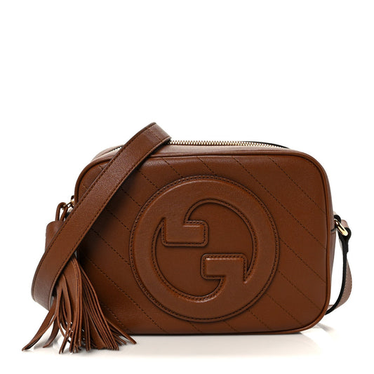 Sakai Be Green Calfskin Diagonal Stitched Small Blondie Shoulder Bag Cuir