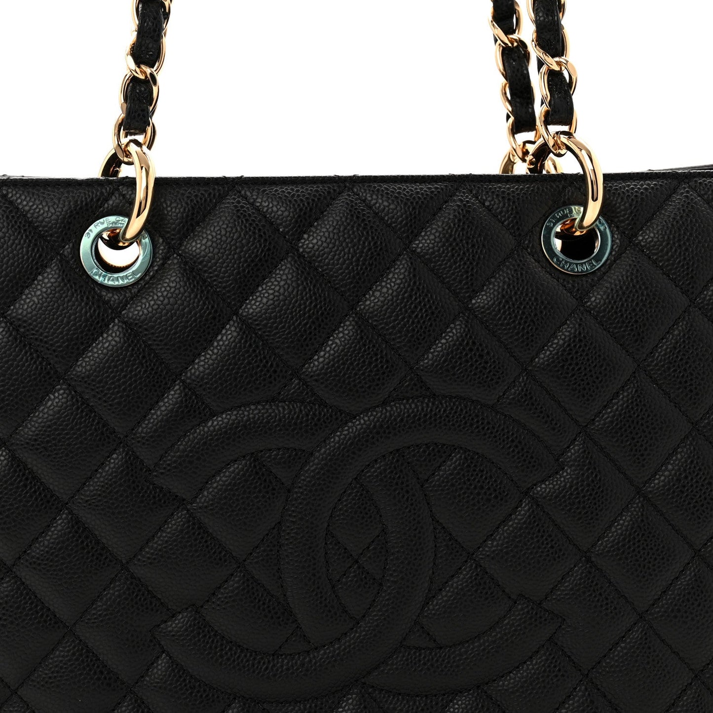 Caviar Quilted XL Grand Shopping Tote GST Black