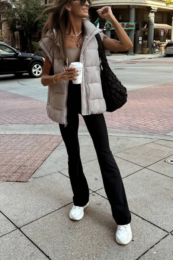 Chaqueta casual gris lisa