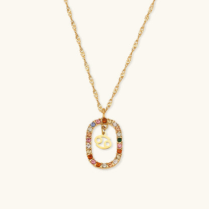 Celestine Zodiac Charm Necklace