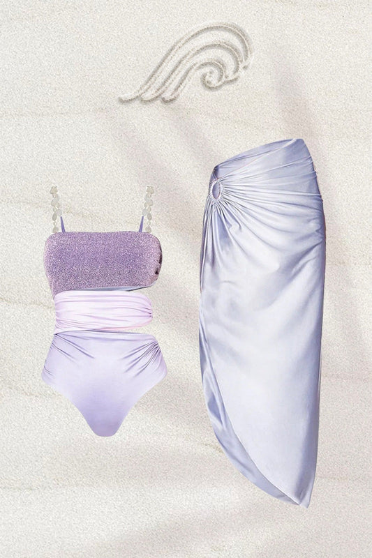 Conjunto de baño de dos piezas con recortes Carlin 