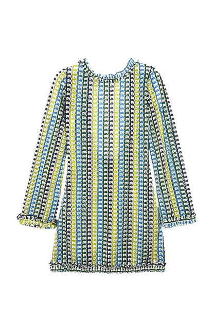 Minivestido de crochet sin espalda y con volantes Catherine 