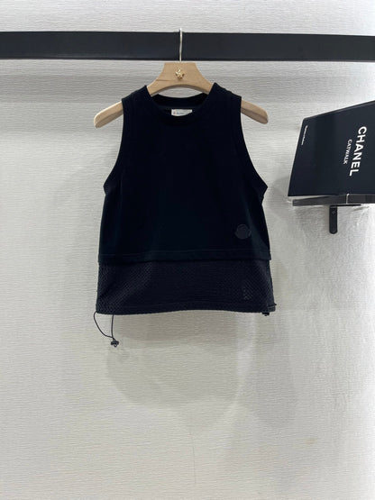 Moncle 25 Mest Vest High Waist Skirt Set Black Cotton 248974