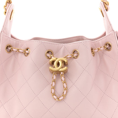 Caviar Quilted Mini Chanel 25 Handbag Light Pink