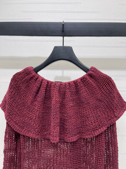 Chanel 2026 Ruffle Collar Long Sleeves Wool