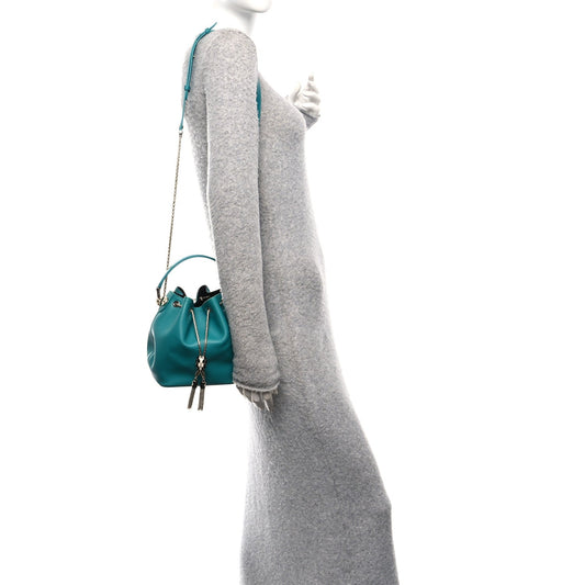 Calfskin Serpenti Forever Bucket Bag Tropical Turquoise
