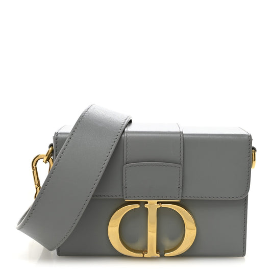 Box Calfskin 30 Montaigne Box Bag Gray